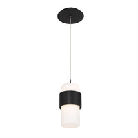 Banded 9 in. LED Mini Pendant Light 3000K in Black