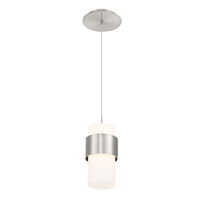 Banded 9 in. LED Mini Pendant Light 3000K in Brushed Nickel