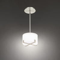 LAUREL 8in. LED Mini Pendant Light 3000K in Brushed Nickel