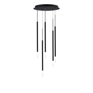 Viggo 24in. LED Chandelier Light 2700K/3000K/3500K/4000K in Black - PD-69405R1-BK