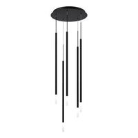 Viggo 32in. LED Chandelier Light 2700K/3000K/3500K/4000K in Black - PD-69405R2-BK