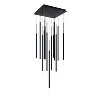 Viggo 32in. LED Chandelier Light 2700K/3000K/3500K/4000K in Black - PD-69413S-BK