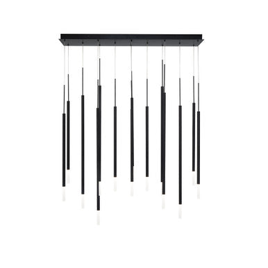Viggo 32in. LED Chandelier Light 2700K/3000K/3500K/4000K in Black - PD-69414L-BK