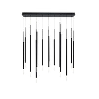 Viggo 32in. LED Chandelier Light 2700K/3000K/3500K/4000K in Black - PD-69414L-BK