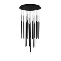 Viggo 32in. LED Chandelier Light 2700K/3000K/3500K/4000K in Black - PD-69421R-BK
