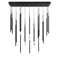 Viggo 32in. LED Chandelier Light 2700K/3000K/3500K/4000K in Black - PD-69423L-BK