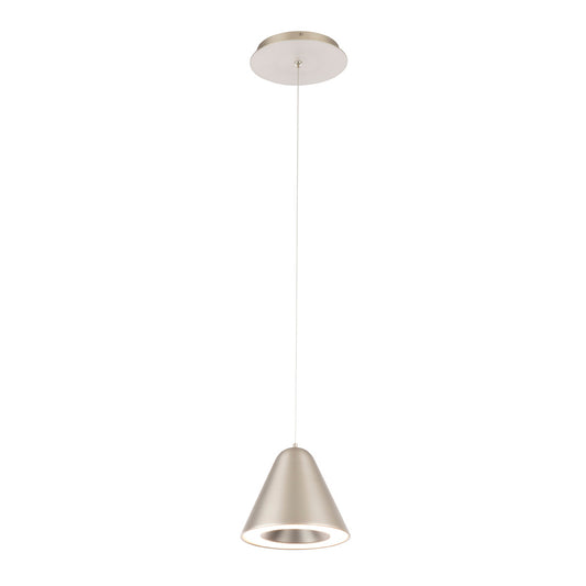 KONE 6in. LED Mini Pendant Light 3000K in Satin Nickel