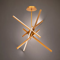 PARALLAX 39in. LED Chandelier Light 3000K in Aged Brass