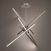 PARALLAX 39in. LED Chandelier Light 3000K in Brushed Nickel