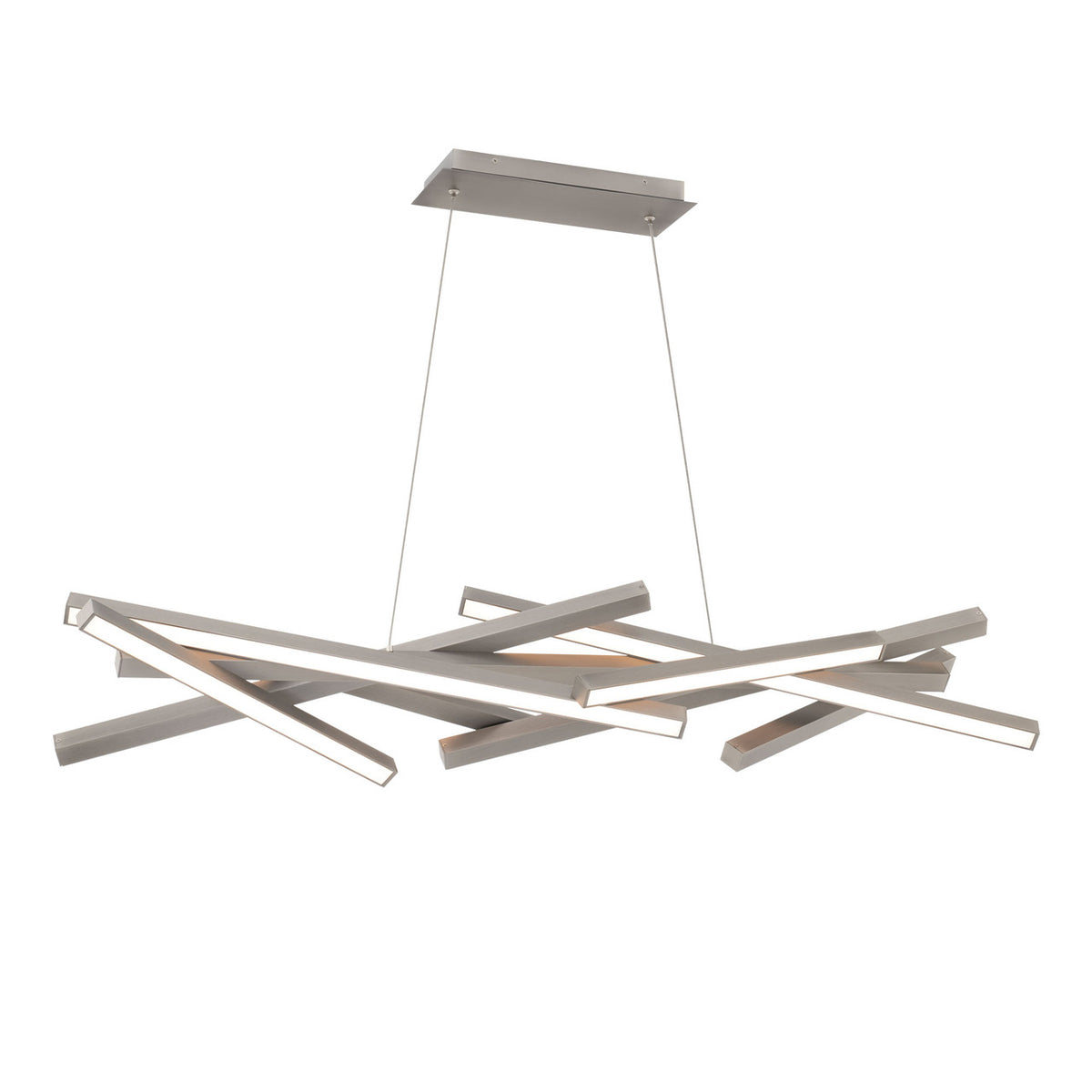 Parallax 42in. LED Linear Pendant 3000K in Brushed Nickel