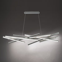 Parallax 55in. LED Chandelier Light 3000K in Brushed Nickel