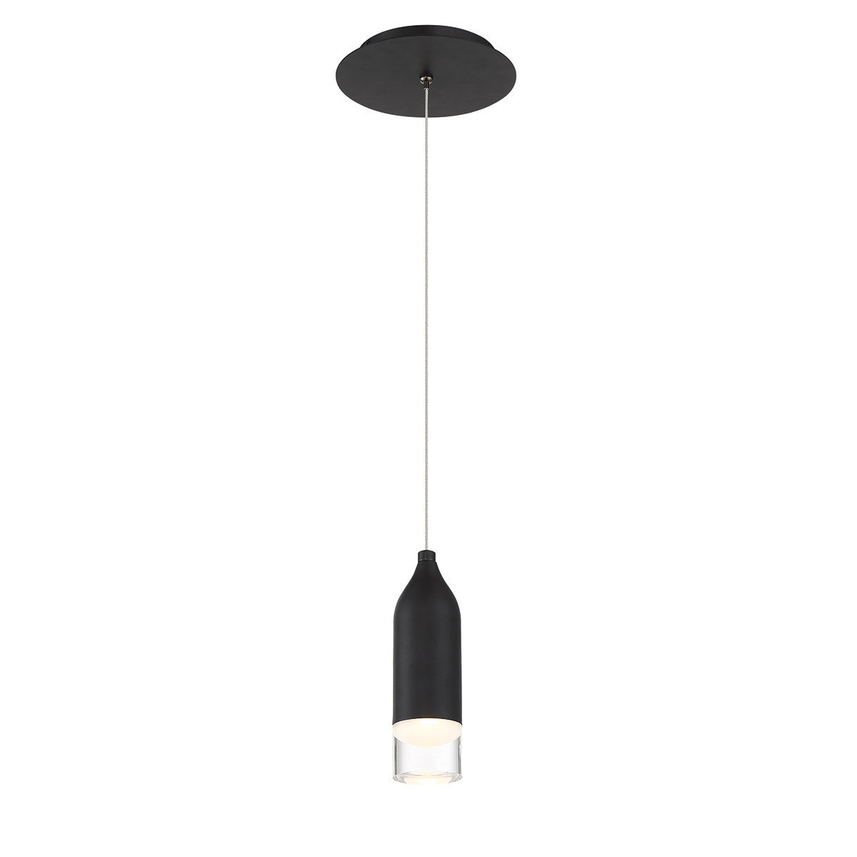 Action 8in. LED Mini Pendant Light 3000K in Black