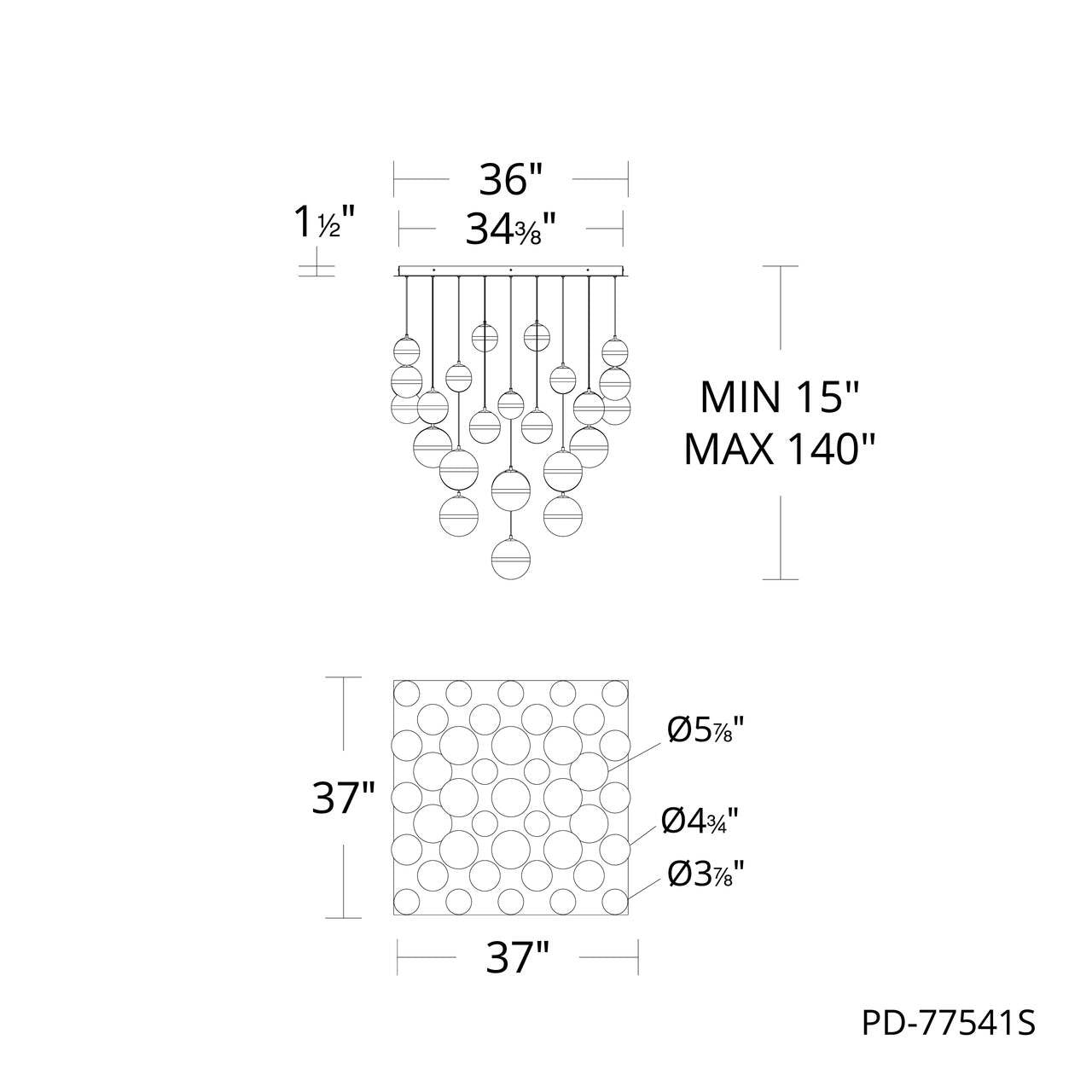 CYLLINDRA 41LGHT SQUARE MULTI 4CCT 27/30 - PD-77541S-BC