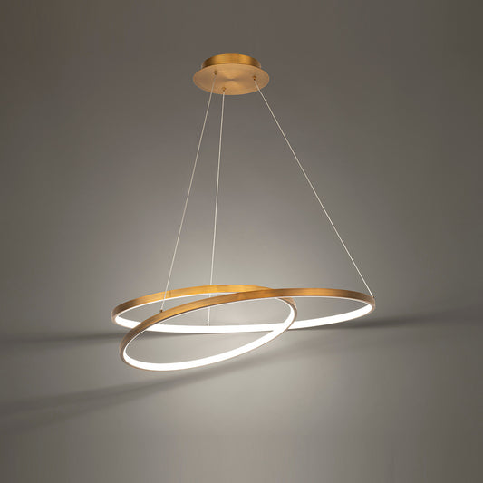 MARQUES 28in. LED Pendant Light 3000K in Aged Brass