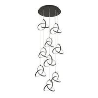 Vornado 7in. LED Chandelier Light 3000K in Black - PD-84909R-BK