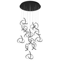 Vornado 7in. LED Chandelier Light 3000K in Black - PD-84915R-BK