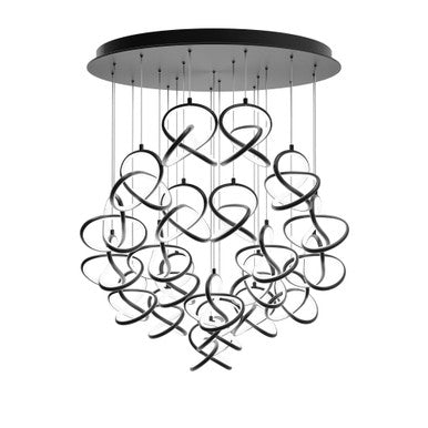 Vornado 7in. LED Chandelier Light 3000K in Black - PD-84921R-BK