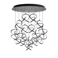 Vornado 7in. LED Chandelier Light 3000K in Black - PD-84921R-BK