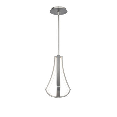 ARTEMIS 14 in. LED Mini Pendant Light 3000K in Brushed Nickel
