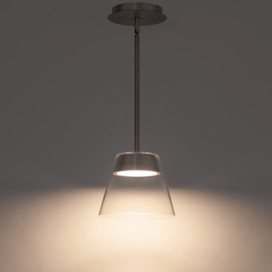 Chandra 8in. LED Mini Pendant Light 3000K in Brushed Nickel