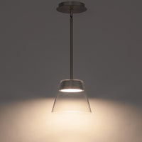 Chandra 8in. LED Mini Pendant Light 3000K in Brushed Nickel