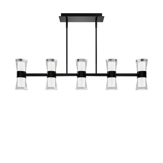 HOURGLASS 36IN LINEAR PENDANT 4CCT 3500K - PD-91536-35-BK