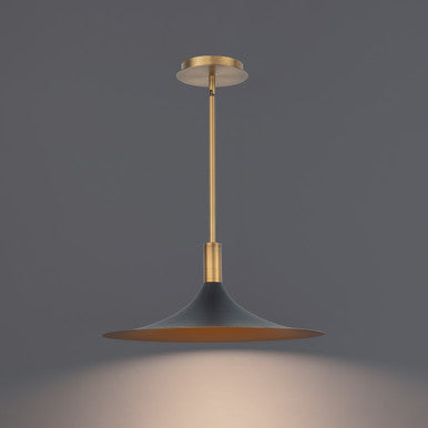 Cochere 18in. LED Pendant Light 3000K in Black/Gold/Aged Brass