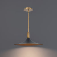 Cochere 18in. LED Pendant Light 3000K in Black/Gold/Aged Brass