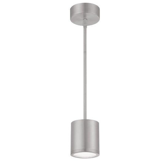TUBE 5in. LED Outdoor Pendant Light 3000K in Brushed Aluminum