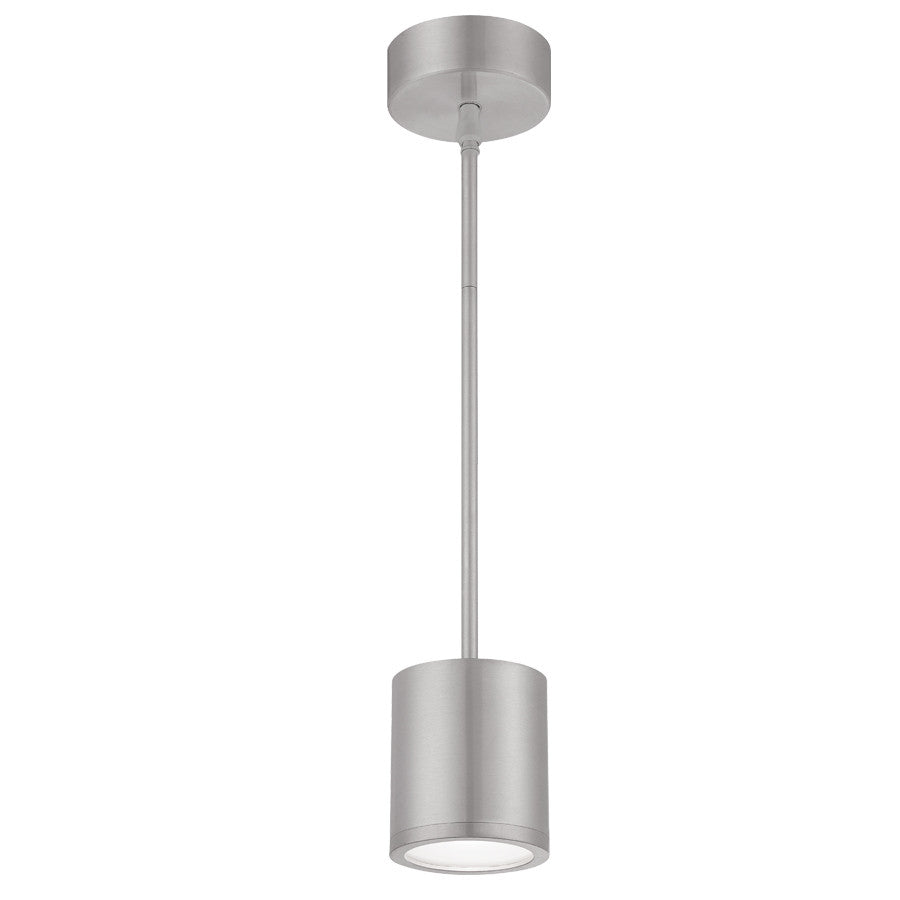 TUBE 5in. LED Outdoor Pendant Light 3000K in Brushed Aluminum
