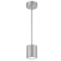 TUBE 5in. LED Outdoor Pendant Light 3000K in Brushed Aluminum