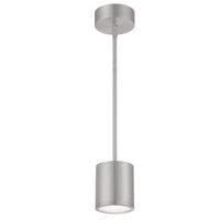 TUBE 5in. LED Outdoor Pendant Light 3000K in Brushed Aluminum