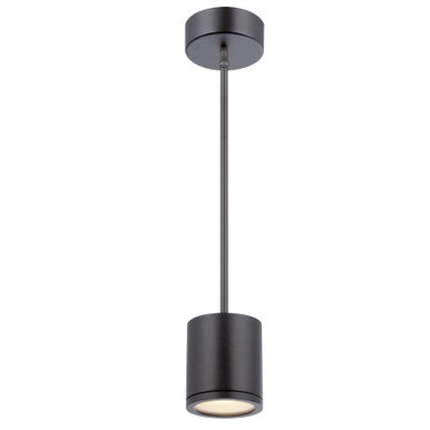 TUBE 5in. LED Outdoor Pendant Light 3000K in Black