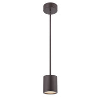 TUBE 5in. LED Outdoor Pendant Light 3000K in Bronze