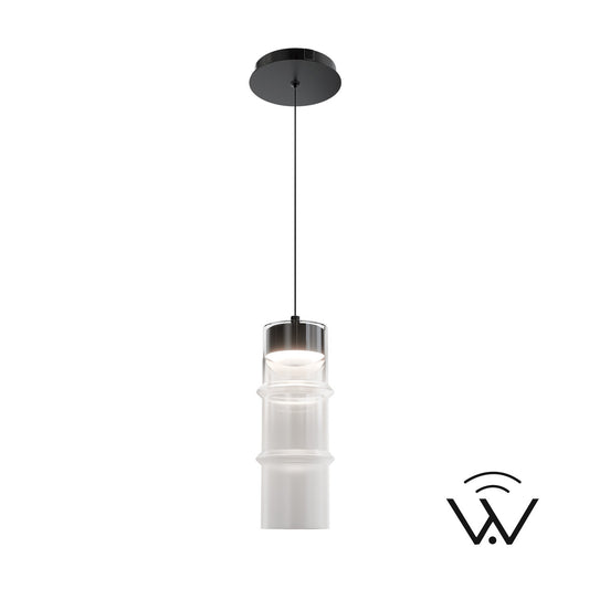KANISTER 12in. MINI PENDANT WAC HOME - PD413612-TWA-BKWT