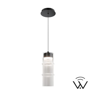 KANISTER 12in. MINI PENDANT WAC HOME - PD413612-TWA-BKWT