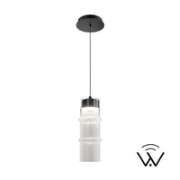 KANISTER 12in. MINI PENDANT WAC HOME - PD413612-TWA-BKWT
