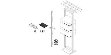 Vertical Rack Ground Bar Kit 78 in Length Tin Plated Copper - 40172-001
