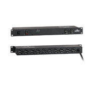 120 Volt 15 Amp Surge Protected, 19 Inch Rack Mount w/Switch and 5-15P Plug, Data Sensitive, 1440 Joules, 330V Impulse Clamping, 12 Feet 14-3 SJT Cord Length, Steel Housing - Black - 5500-190