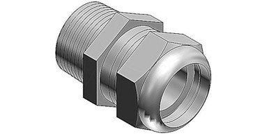 Cord Connector, 1/2 in., Liquid Tight, Stainless Steel, Metallic - 2921SST