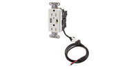 Combination USB Port and Receptacle, 3 A, 1 USB, White - AVPS15W