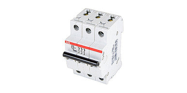 Miniature Circuit Breaker, Toggle Actuator, 32 A, 6 kA Capacity, Supplementary, Light Gray, 69 mm Dp, 88 mm Ht, DIN Rail, 3P Pole, Screw, 480Y/277 VAC - S203-K32