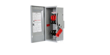 Safety Switch, 60 A, Number of Poles 3, Lug, Steel, 600 VAC - US2:HF361N