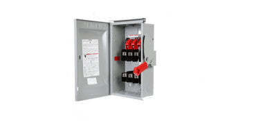 Safety Switch, 60 A, Number of Poles 3, Outdoor, Lug, Steel, 600 VAC - US2:HF362R