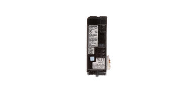 Molded-Case Circuit Breaker, 15 A, QFGA2-Frame, 10 kA Capacity, 1 in. Dp, 4.5 in. Ht, Lug Line, Lug Load, Plug-In, 1P Pole, Plug-In, Thermal Magnetic - US2:Q115DF