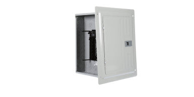 Main Breaker Load Center, Convertible, 1 Phase, 3 Wire, 120/240 Volt AC, 100A, 22 kA Interrupting Rating, 24-Circuit, NEMA 1, 18' Height, With Aluminum Bus - US2:S1224B1100