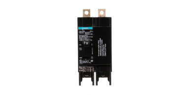 Molded-Case Circuit Breaker, Toggle Actuator, 70 A, BQD-Frame, 10 kA Capacity, 4 in. Dp, 3 in. Ht, Lug Line, Lug Load, Panel, 2P Pole, Lug, 2 in. Wd - US2:BQD270