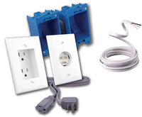 Dual Recessed Outlet,15 A,125 VAC,White,PFA-A1 Cage Panel Fixing Angle 8 ft. - RL121224-WH