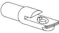 Disconnect Terminal, 7 AWG, Non-Insulated, Non-Insulated Coverage, Brass, Crimp, 134.68mm - 53435-1