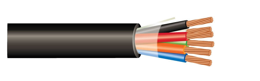 Control Tray Cable, 3, Bare Copper, 14 AWG, Stranded, PE Insulation, PVC Jacket, 600 - 8103